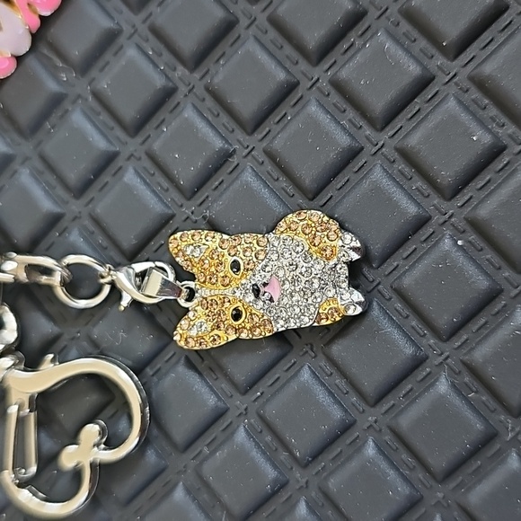 NEW! Cubic Zirconia Corgi Keychain/Bag 🎒👜 Charm & Jewelry Pendant ~ 🎁 🐾 🐶 - Picture 4 of 15